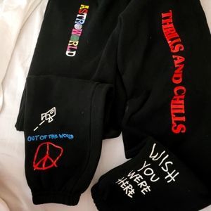 Astroworld worn once black sweatpants